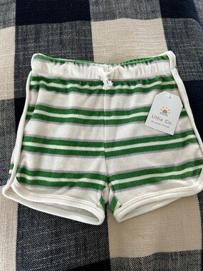 Little Co by Lauren Conrad 5T stripe terry cloth shorts NWT organic cotton